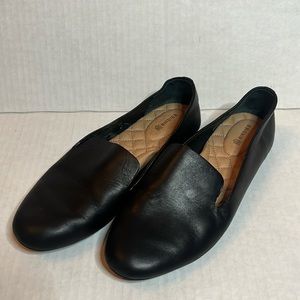 BIRDIES The Starling Black Leather Loafers Flats Women's Size 8